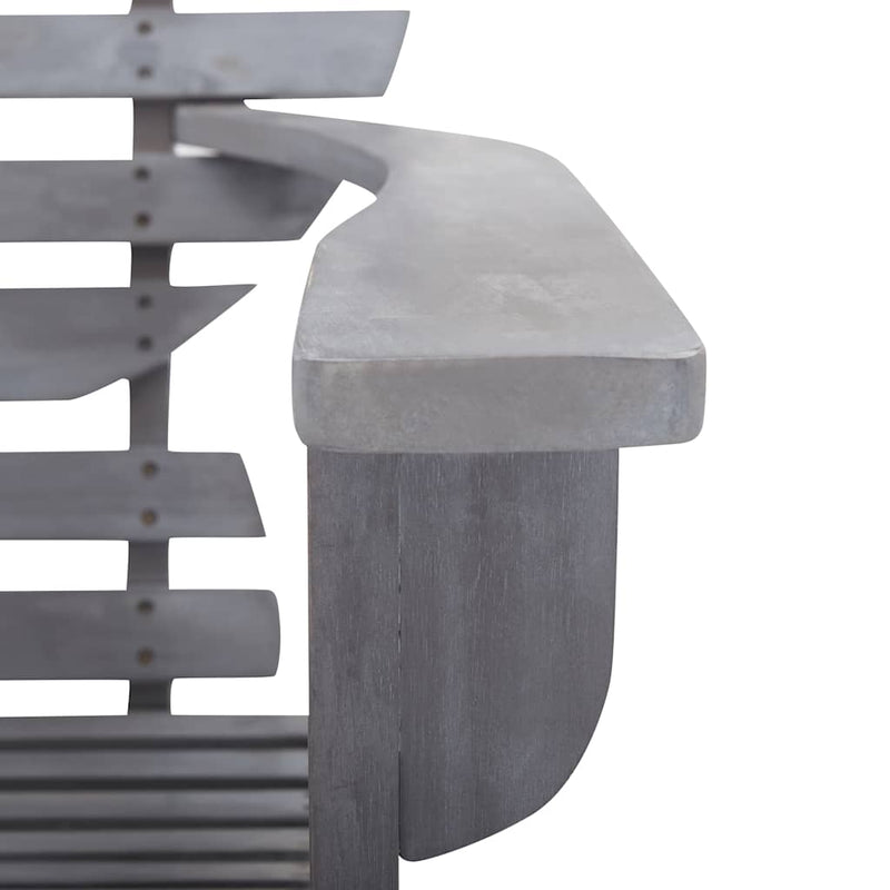 Scaun Adirondack, gri, lemn masiv de acacia