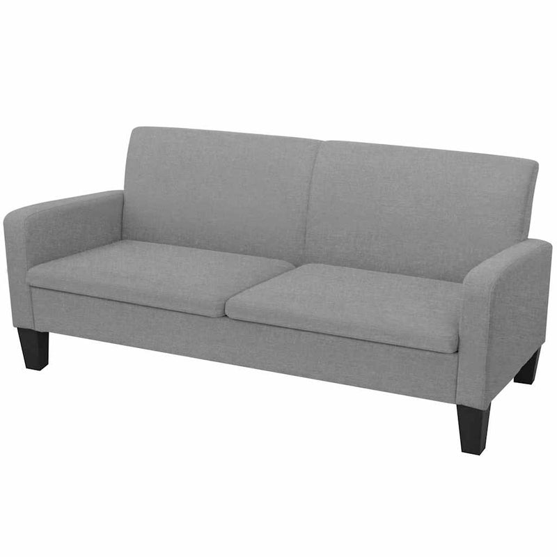 Set canapele, 2 piese, gri deschis, material textil