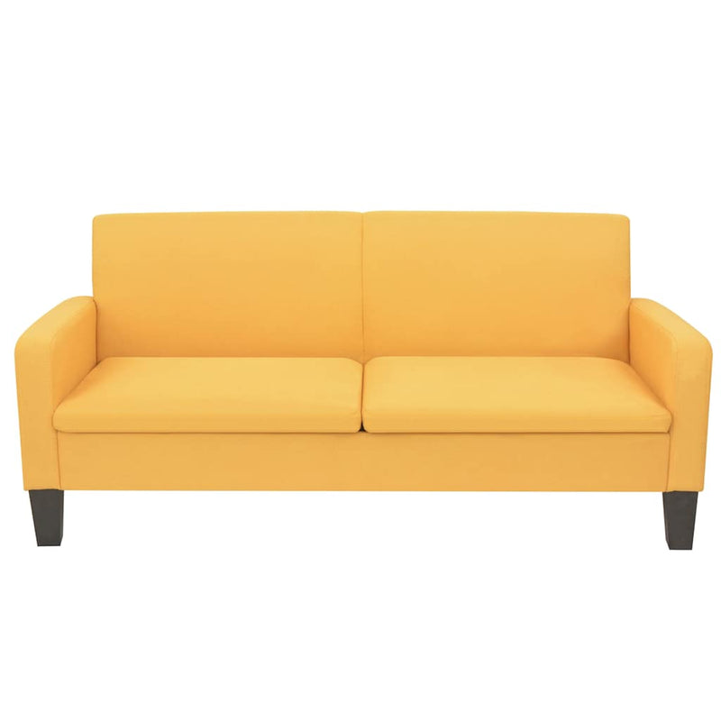 Set de canapele, 2 piese, galben, material textil