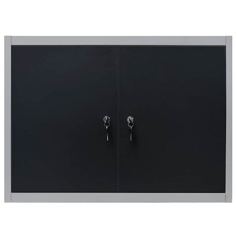Dulap de perete pentru unelte gri & negru metal stil industrial