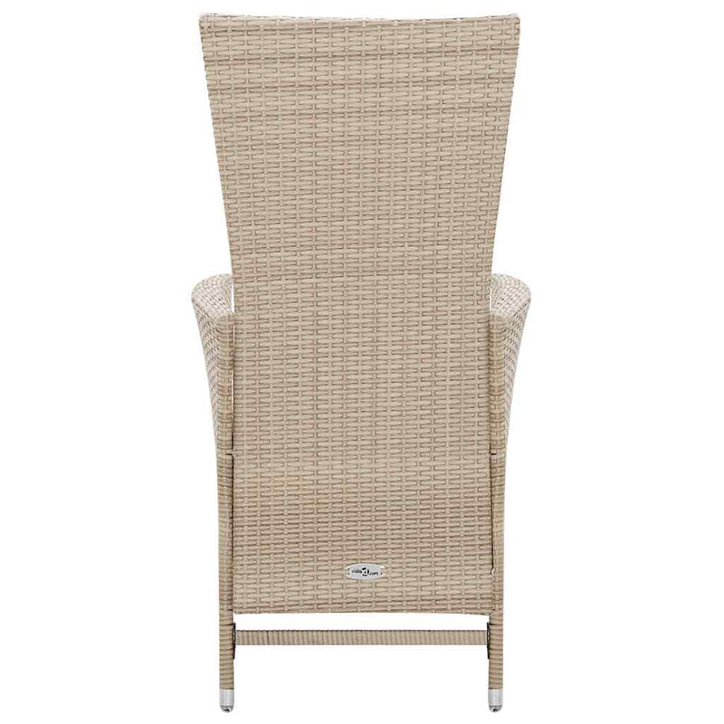 Set mobilier de exterior cu perne, 7 piese, bej, poliratan