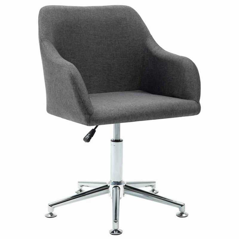 Scaun de birou pivotant, gri închis, material textil