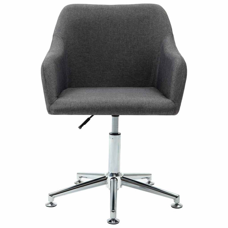 Scaun de birou pivotant, gri închis, material textil
