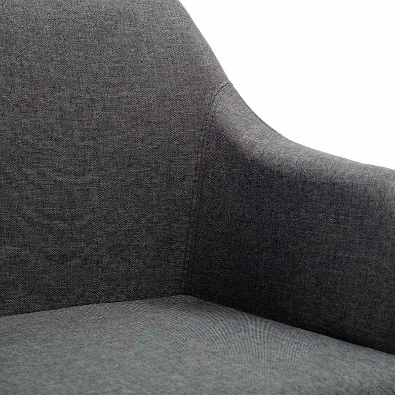 Scaun de birou pivotant, gri închis, material textil
