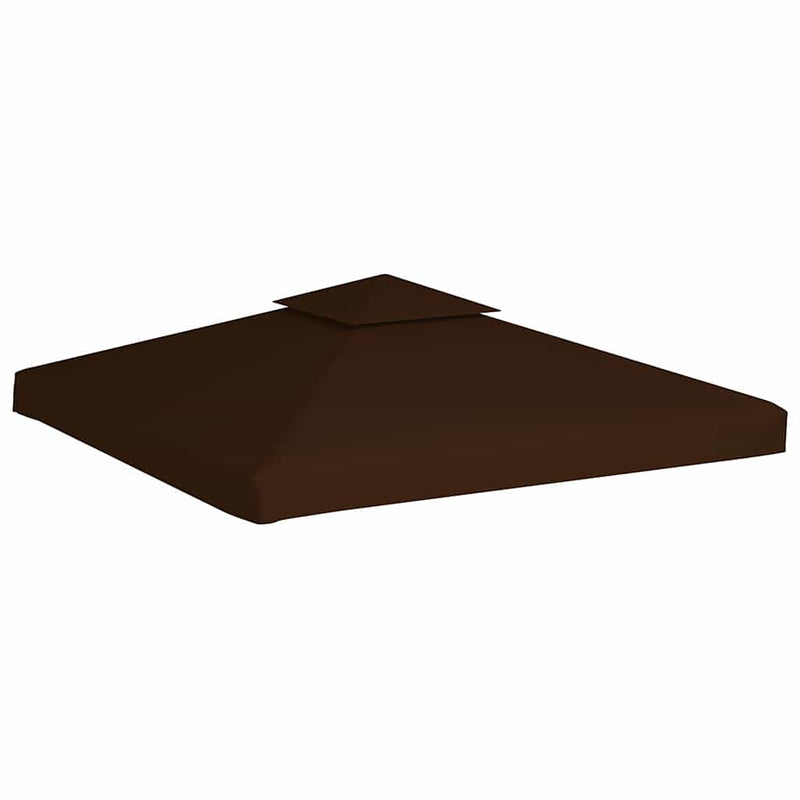 Acoperiș de pavilion, 2 niveluri, maro, 3x3 m, 310 g/m²