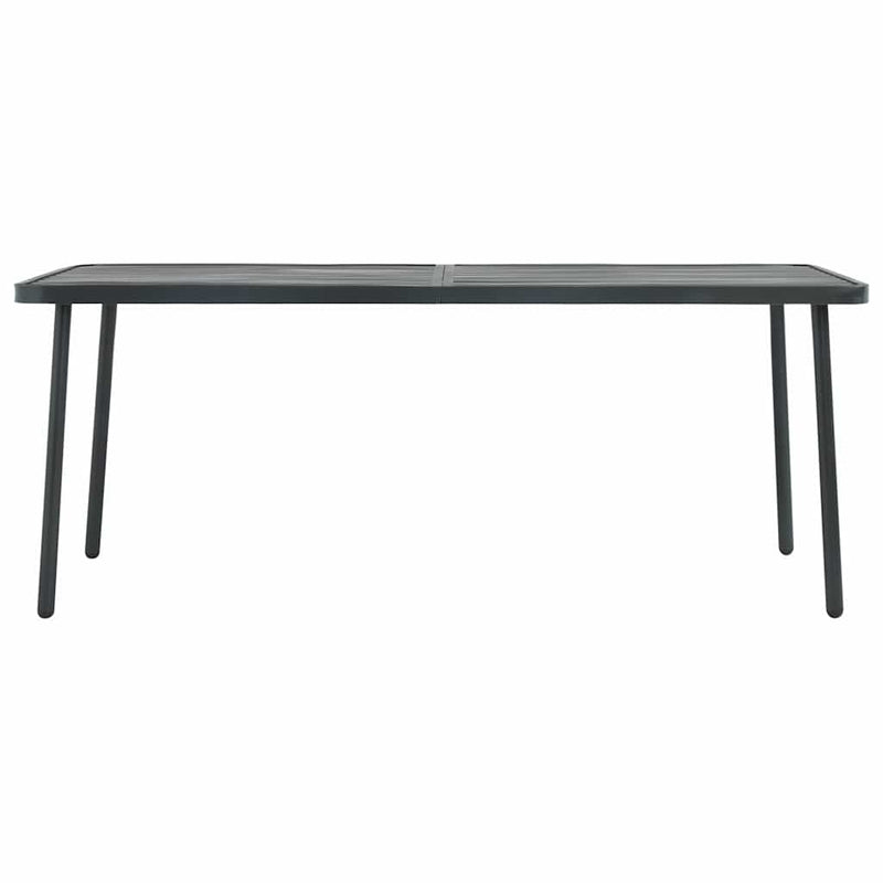 Masă de grădină gri închis 180x83x72 cm oțel