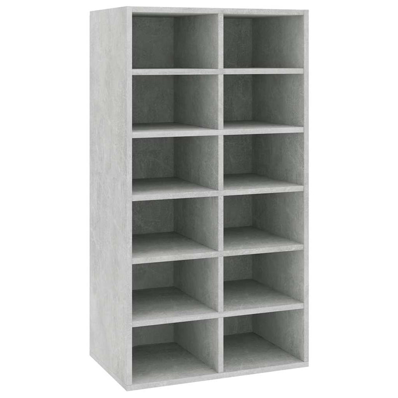 Pantofar, gri beton, 54x34x100,5 cm, lemn compozit