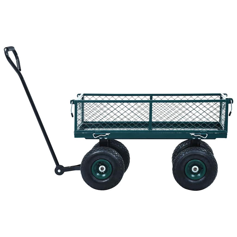 Cărucior manual de grădină, verde, 250 kg