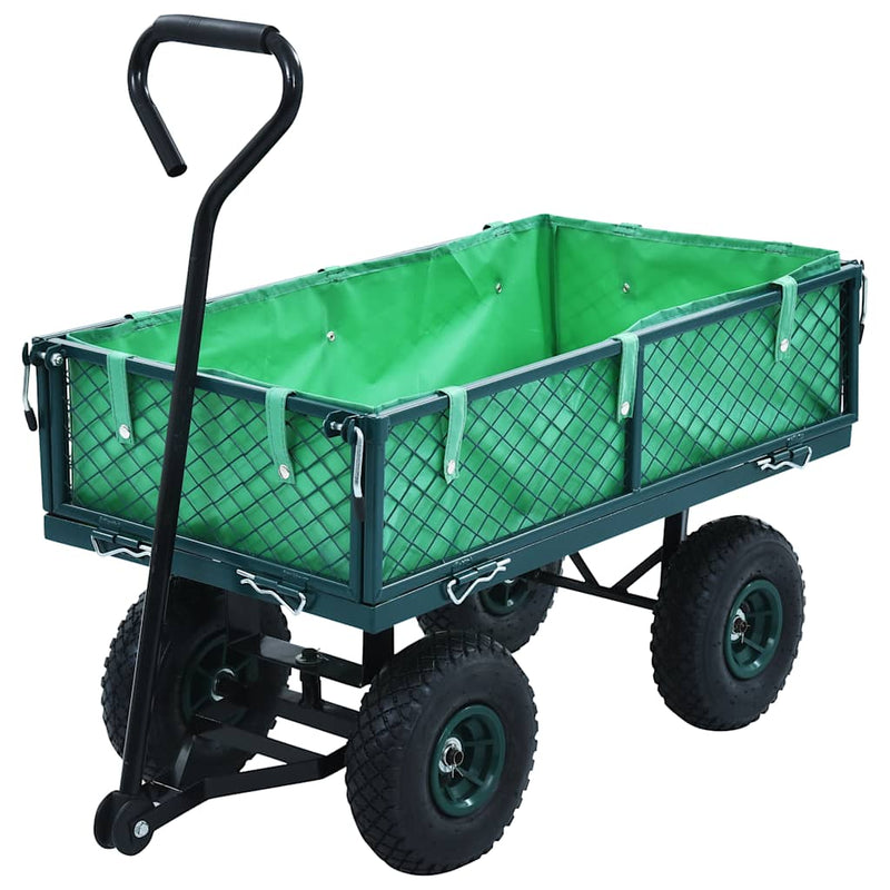 Cărucior manual de grădină, verde, 250 kg