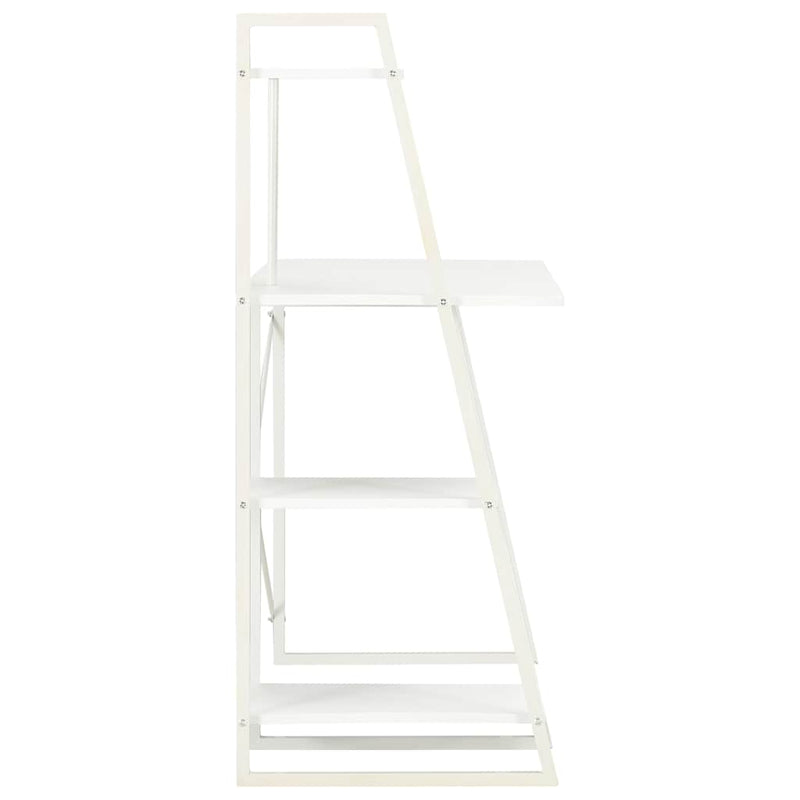 Birou cu rafturi, alb, 102 x 50 x 117 cm