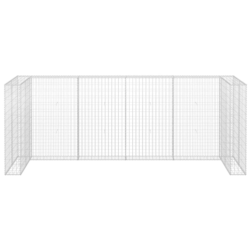 Perete gabion pentru pubele, 320x100x120 cm, oțel galvanizat