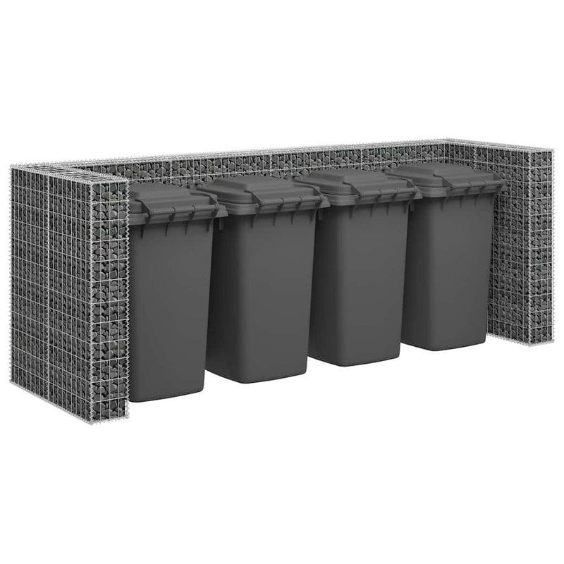 Perete gabion pentru pubele, 320x100x120 cm, oțel galvanizat