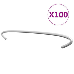 Cârlige pentru gabioane, 100 buc., oțel galvanizat, 40 cm