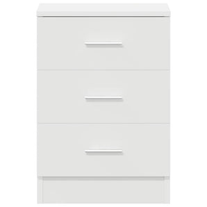 Noptiere, 2 buc., alb, 38x35x56 cm, lemn prelucrat