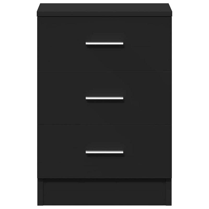 Noptiere, 2 buc., negru, 38x35x56 cm, lemn prelucrat