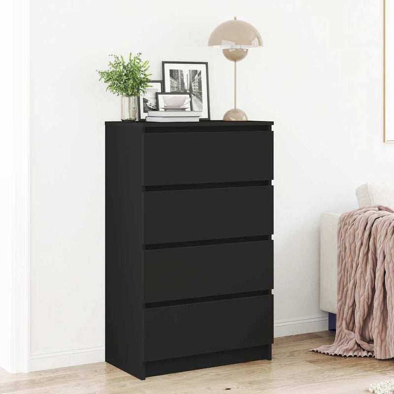 dulap, negru, 60x35x98,5 cm, lemn compozit