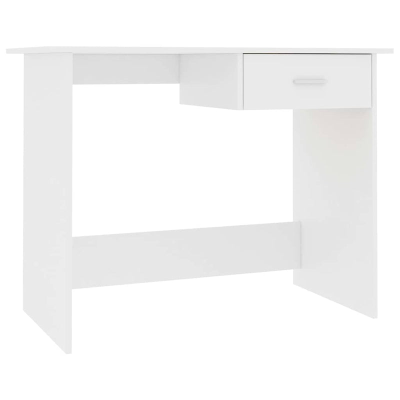 Birou, alb, 100x50x76 cm, lemn prelucrat