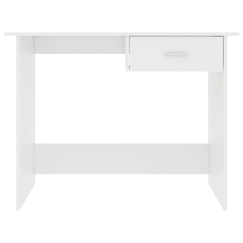 Birou, alb, 100x50x76 cm, lemn prelucrat