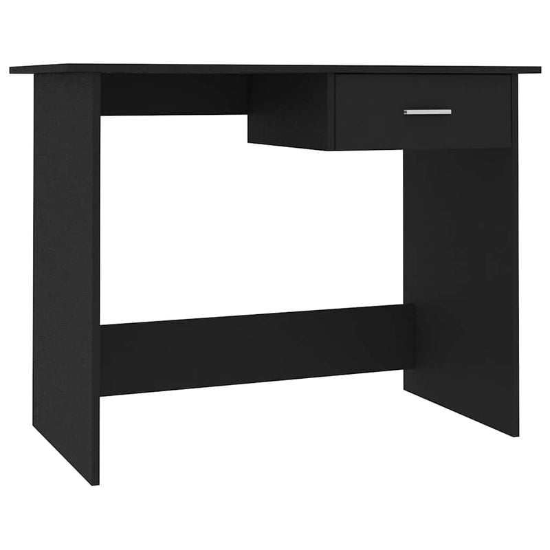 Birou, negru, 100x50x76 cm, lemn prelucrat