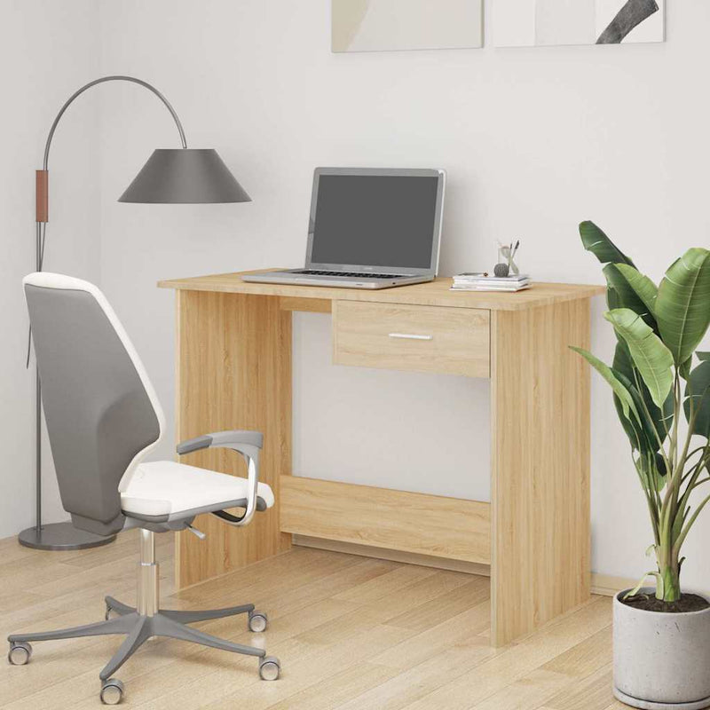 Birou, stejar sonoma, 100x50x76 cm, lemn prelucrat