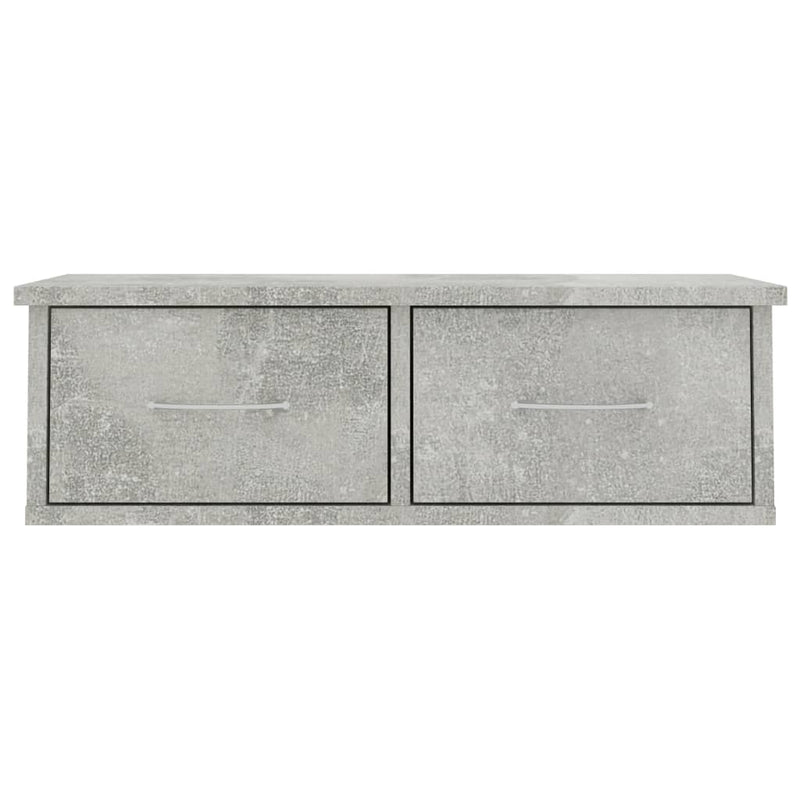 Dulap de perete cu sertare, gri beton, 60x26x18,5 cm