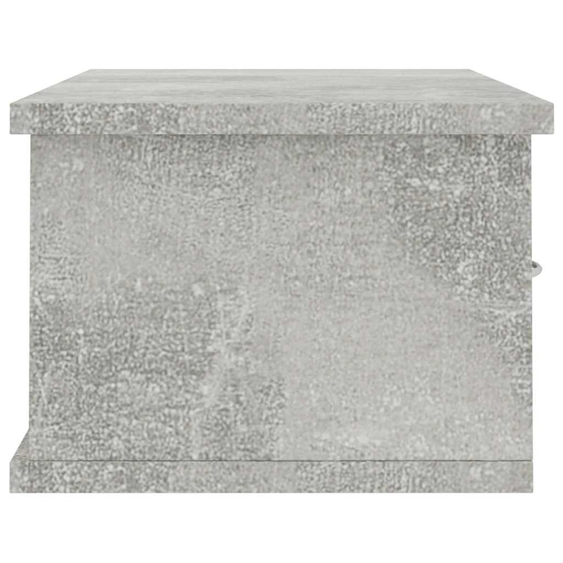 Dulap de perete cu sertare, gri beton, 60x26x18,5 cm