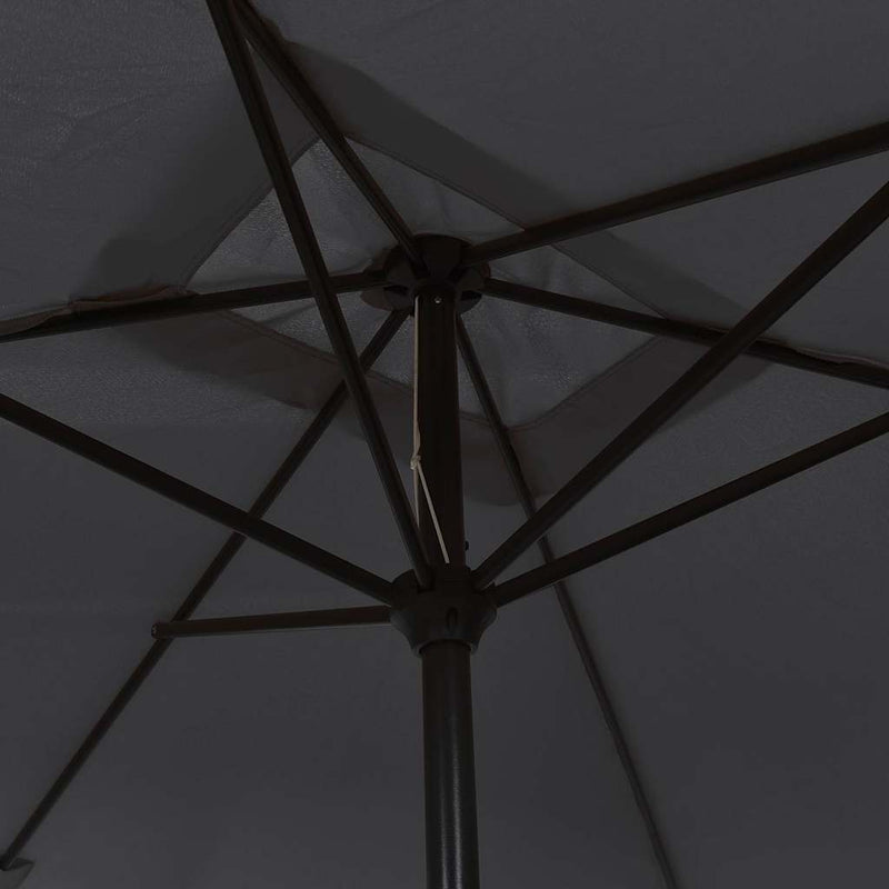 Umbrelă de soare de exterior cu stâlp metalic, negru 300x200 cm