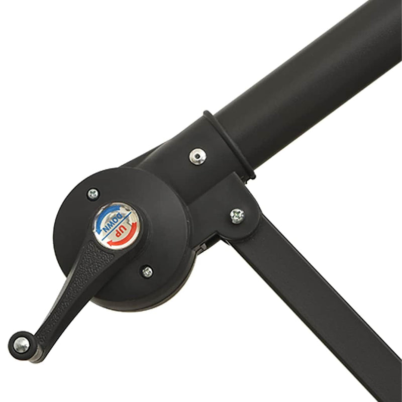 Umbrelă consolă de grădină, stâlp din aluminiu, albastru 350 cm