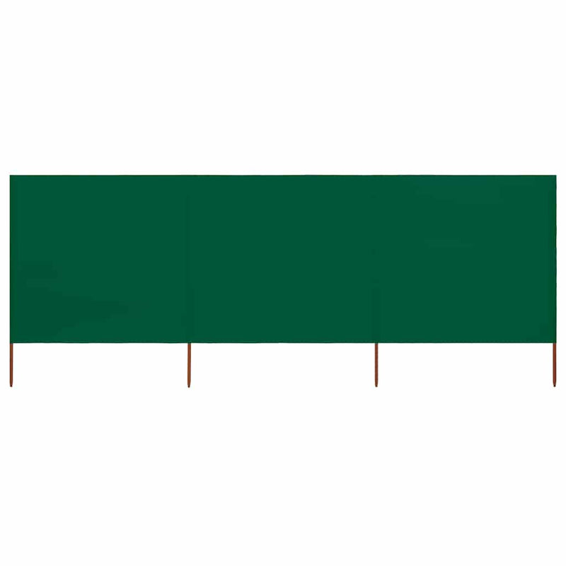 Paravan anti-vânt cu 3 panouri, verde, 400 x 80 cm, textil