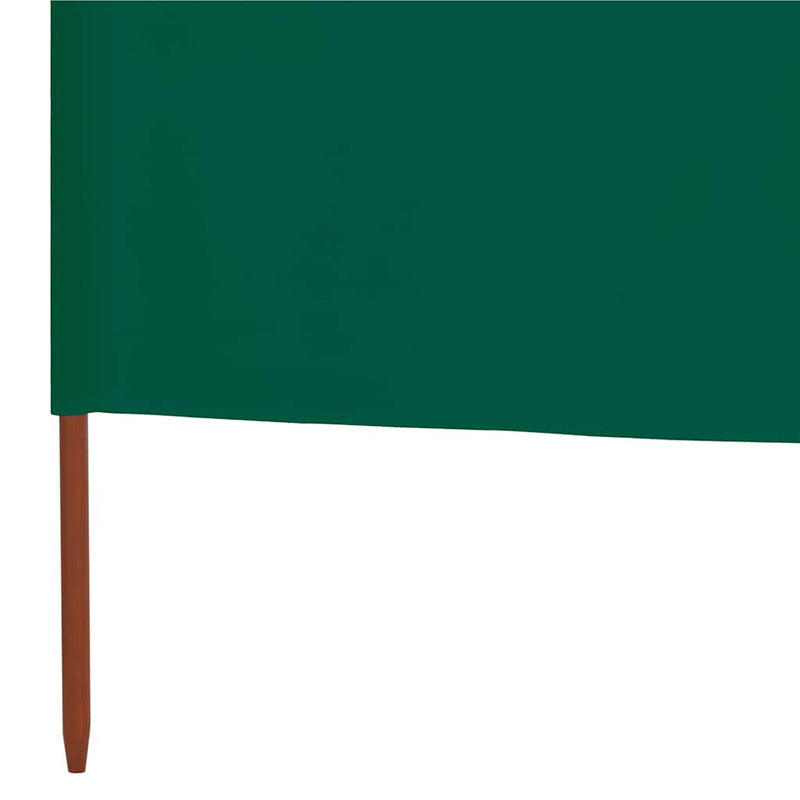 Paravan anti-vânt cu 5 panouri, verde, 600 x 80 cm, textil