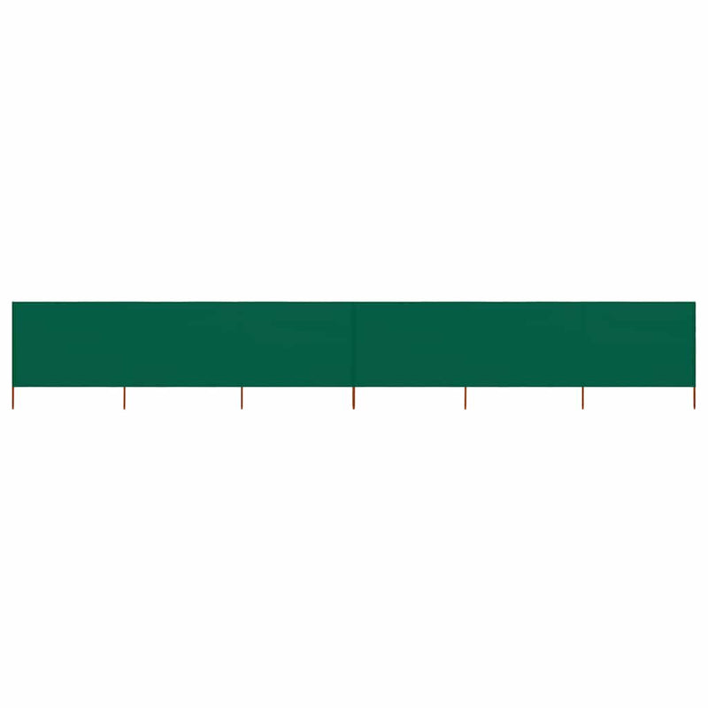 Paravan anti-vânt cu 6 panouri, verde, 800 x 120 cm, textil