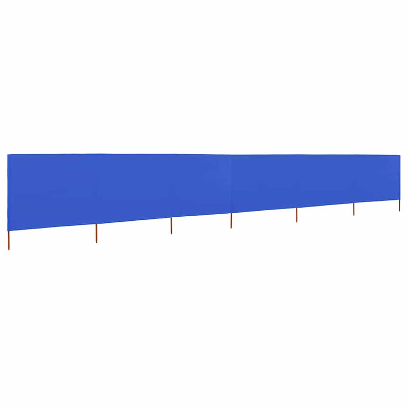 Paravan anti-vânt cu 6 panouri, azur, 800 x 120 cm, textil