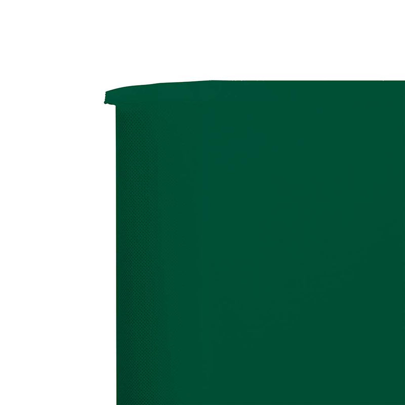 Paravan anti-vânt cu 9 panouri, verde, 1200 x 80 cm, textil