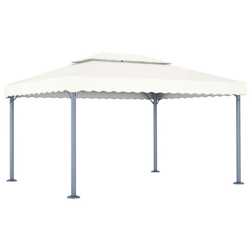 48062 Gazebo 400x300 cm Cream Aluminium