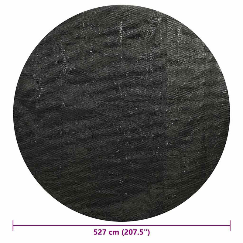 Prelată piscină, negru, 527 cm, PE