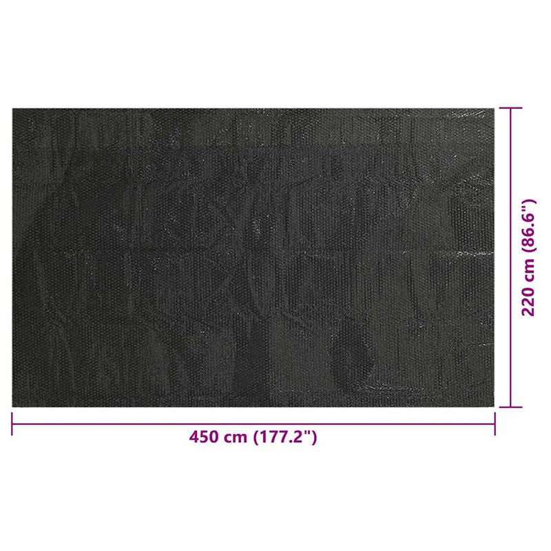 Prelată piscină, negru, 450 x 220 cm, PE