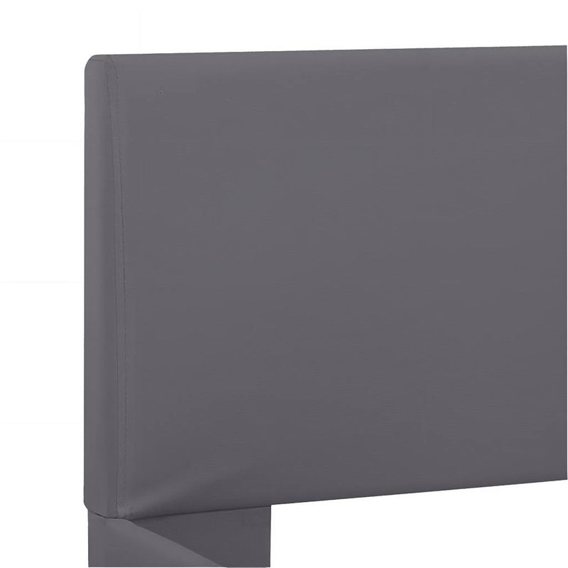Cadru de pat cu LED, gri, 180 x 200 cm, piele artificială