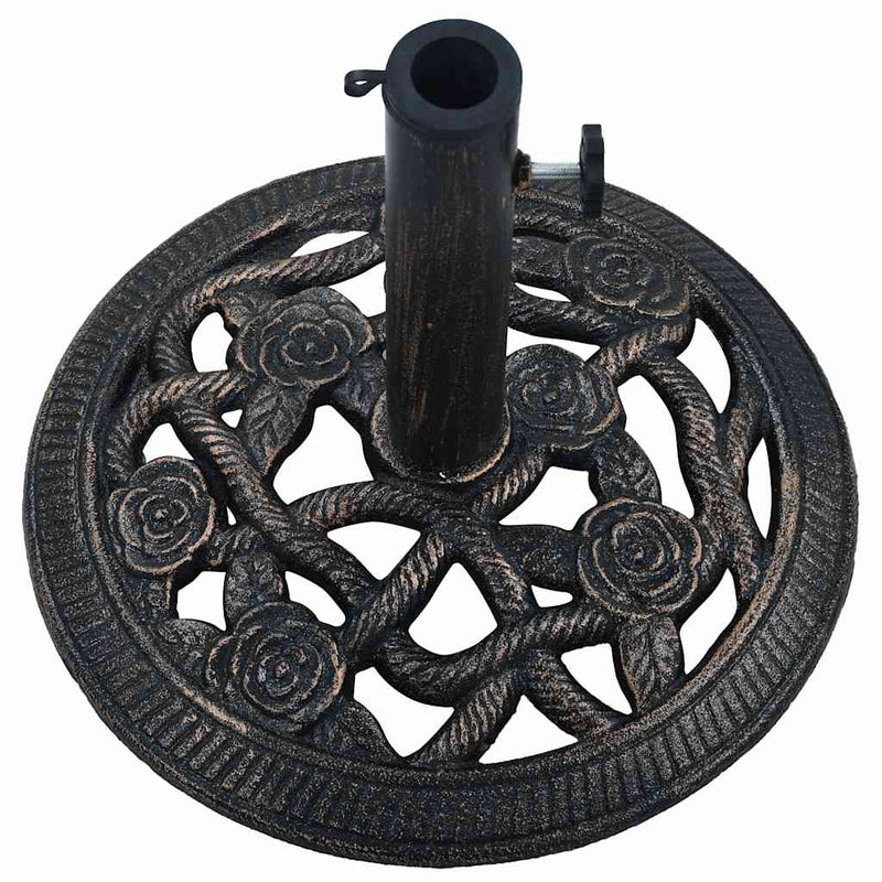 Suport de umbrelă, negru și bronz, 9 kg, fontă, 40 cm