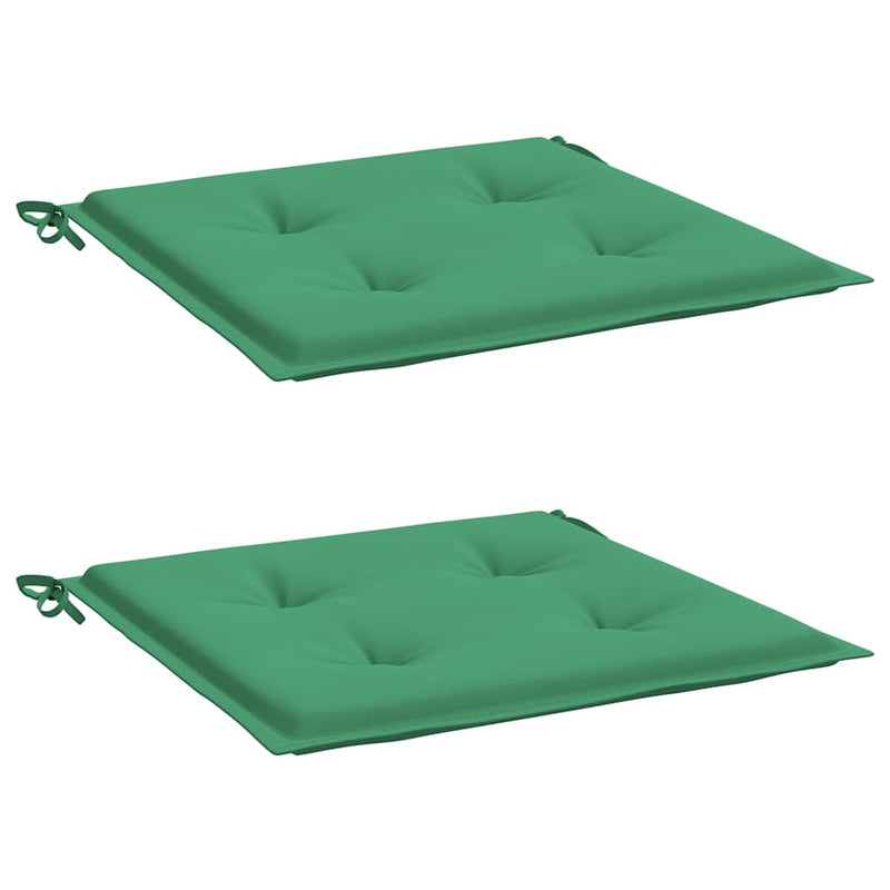 Perne scaune de grădină 2 buc. verde 50x50x3 cm țesătură Oxford