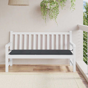 Pernă de bancă de grădină, negru, 150x50x3 cm, textil oxford