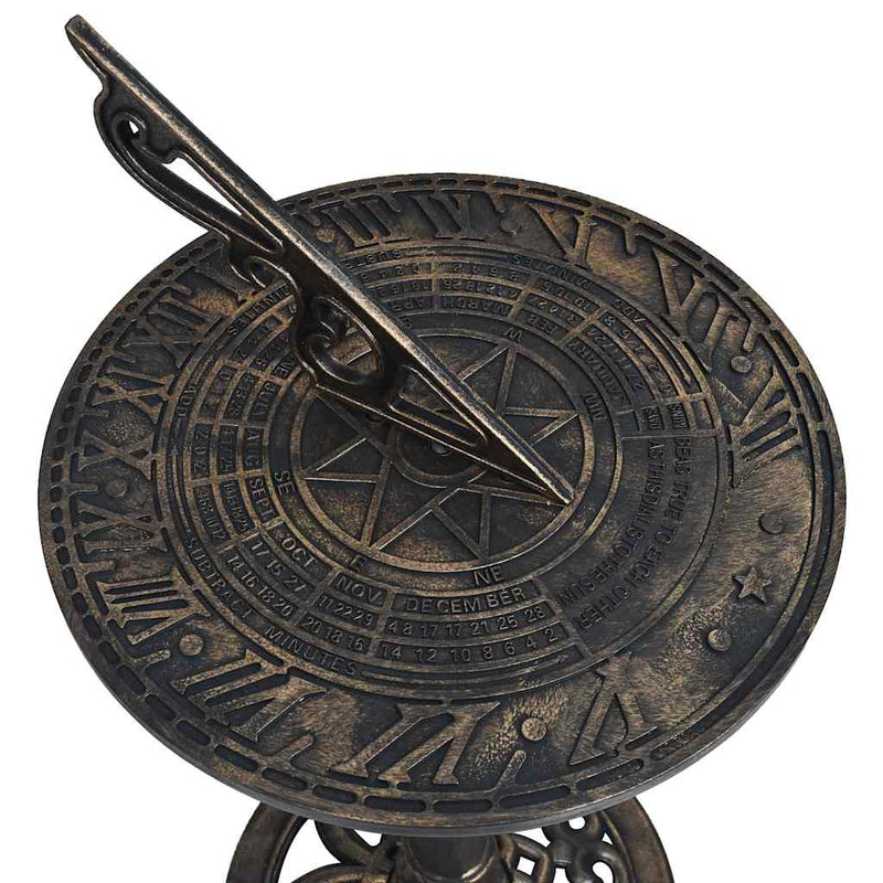 Cadran solar, bronz, 35,5 x 82 cm, plastic