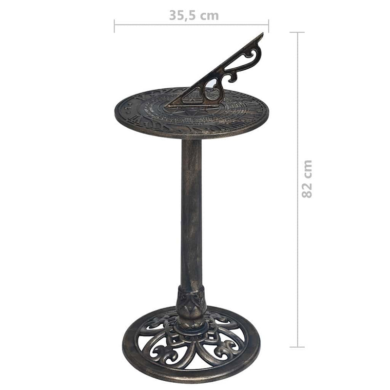 Cadran solar, bronz, 35,5 x 82 cm, plastic