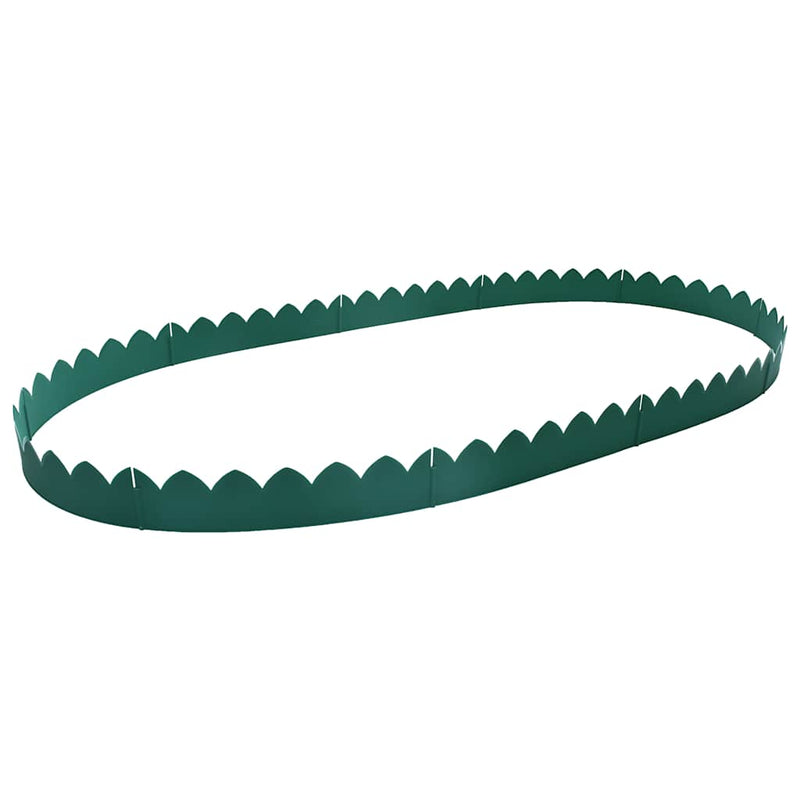 Borduri de gazon, 10 buc., verde, 65x15 cm, PP