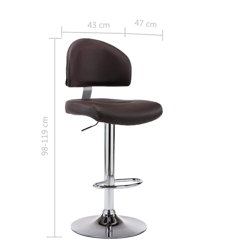 Scaun de bar, maro, piele ecologică