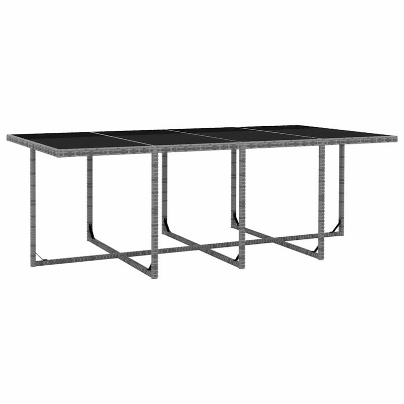Set mobilier de exterior cu perne 13 piese, antracit, poliratan