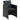 Set mobilier de grădină cu perne, 4 piese, negru, poliratan