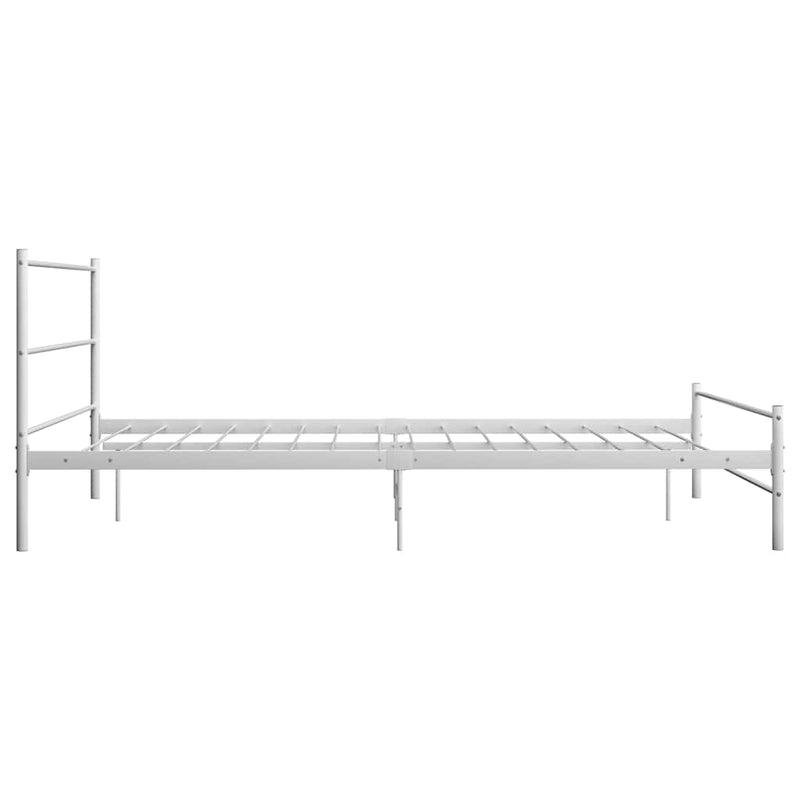 Cadru de pat, alb, 140 x 200 cm, metal