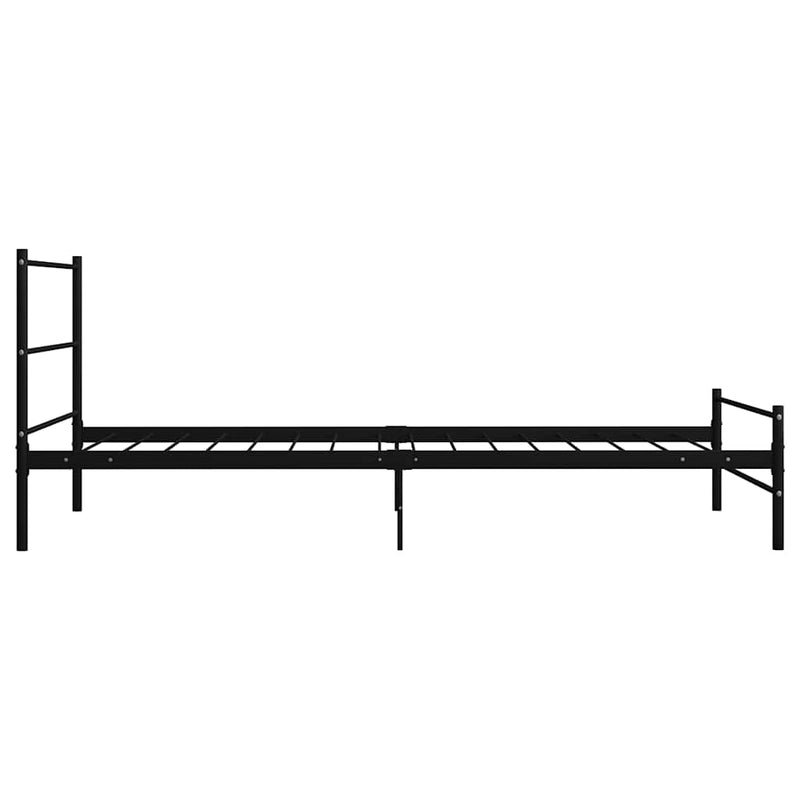 Cadru de pat, negru, 90 x 200 cm, metal