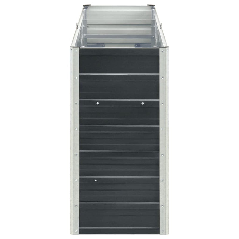 Strat înălțat de grădină antracit 240x40x77 cm oțel galvanizat