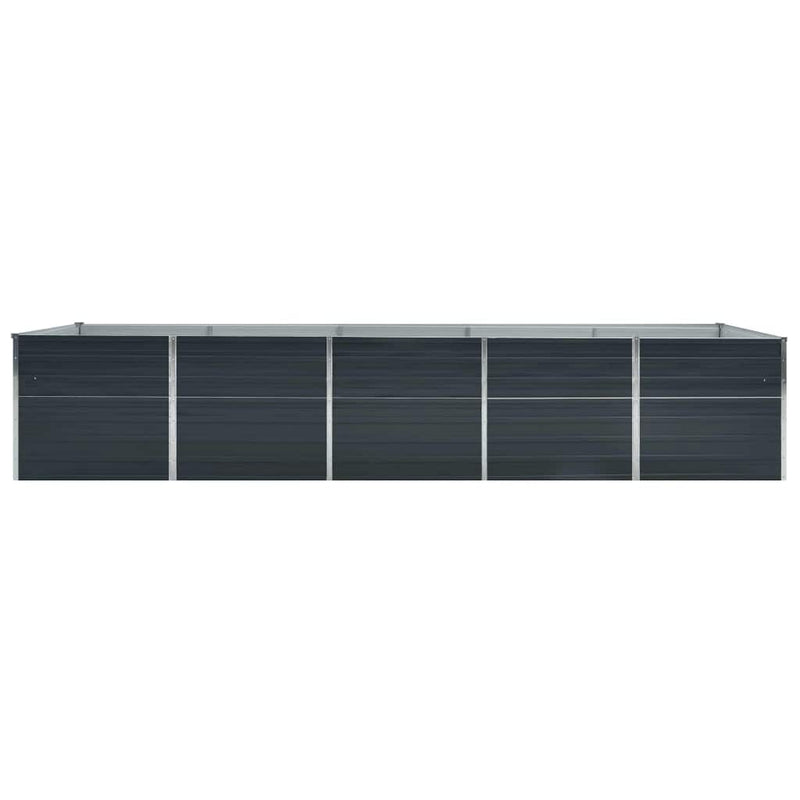 Strat înălțat de grădină antracit 400x80x45 cm oțel galvanizat